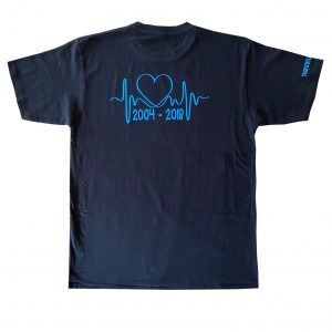 Black Team Taylor T-Shirt with Blue logo